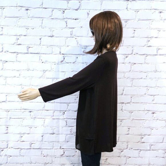 MICHAEL KORS - Black pullover v-neck tunic top - Picture 5 of 7